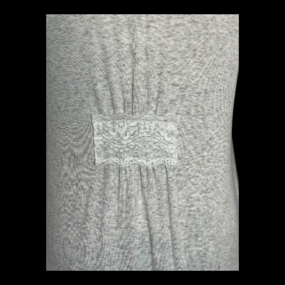 π EUC CABI Dream Waterfall Gray Oatmeal Cardigan w/ Chiffon Trim | Sz S - Picture 5 of 9